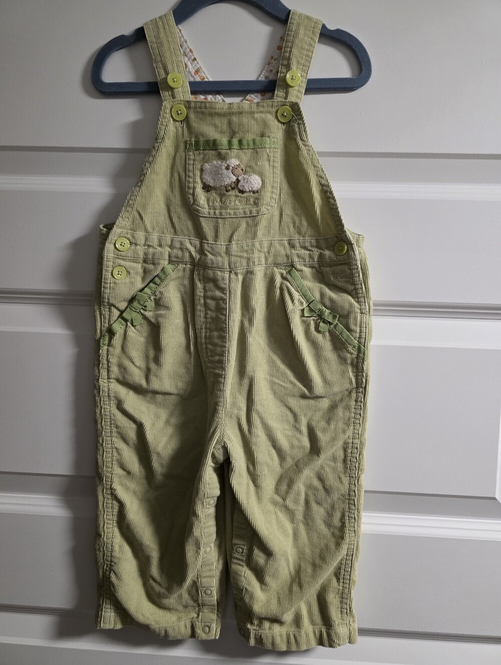 Y2K Gymboree Wooly Pals Line Sheep Corduroy Overalls